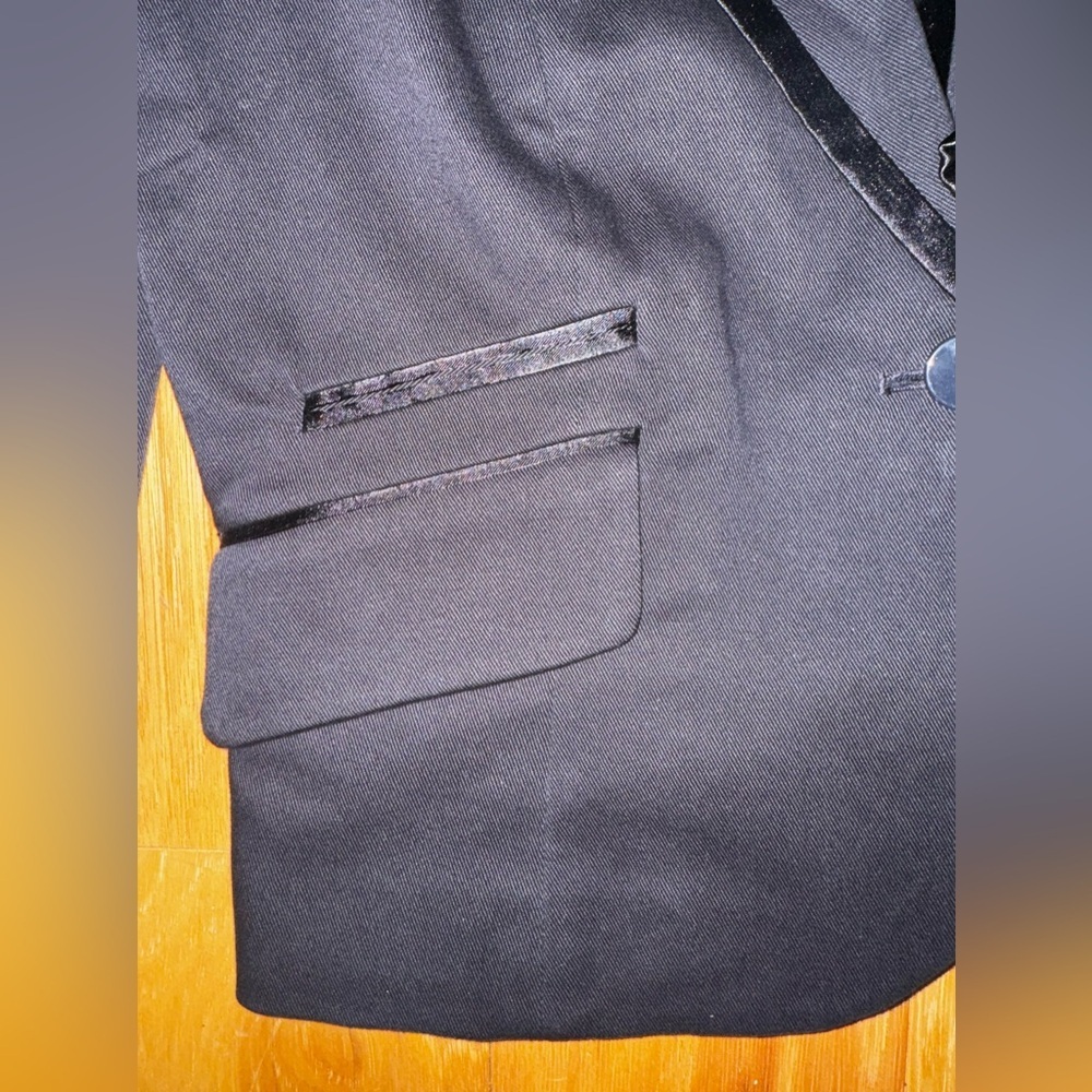 Armani Exchange Academia Collegiate School Crest Patch 3/4 Sleeve Blazer Jacket - Picture 10 of 13